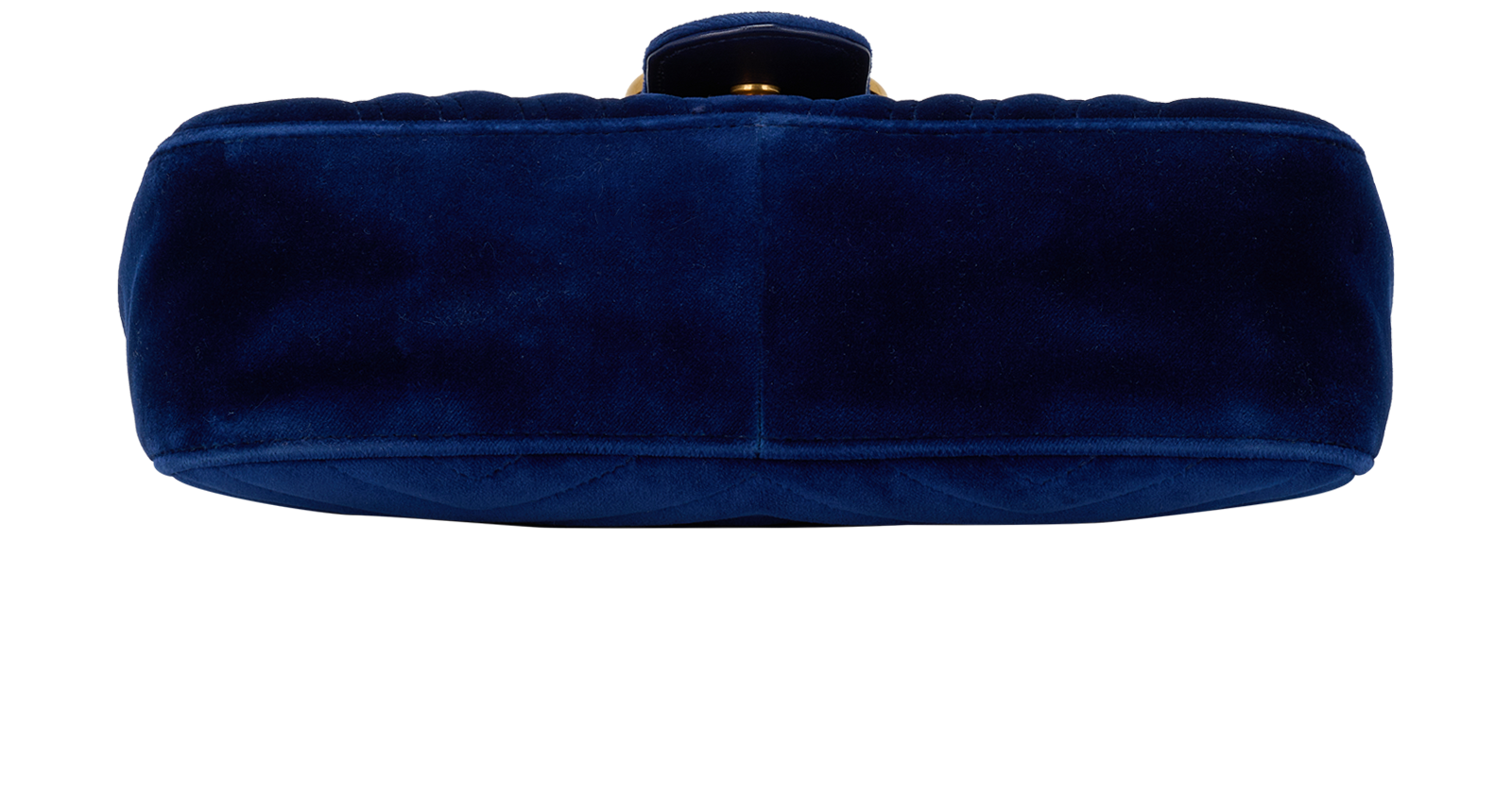 Medium GG Marmont, &pound;475, Handbags, Blue, Velvet, Top view